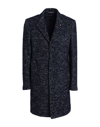 Tommy Hilfiger Man Coat Navy Blue Size 40 Wool, Acrylic, Polyester, Viscose, Polyamide