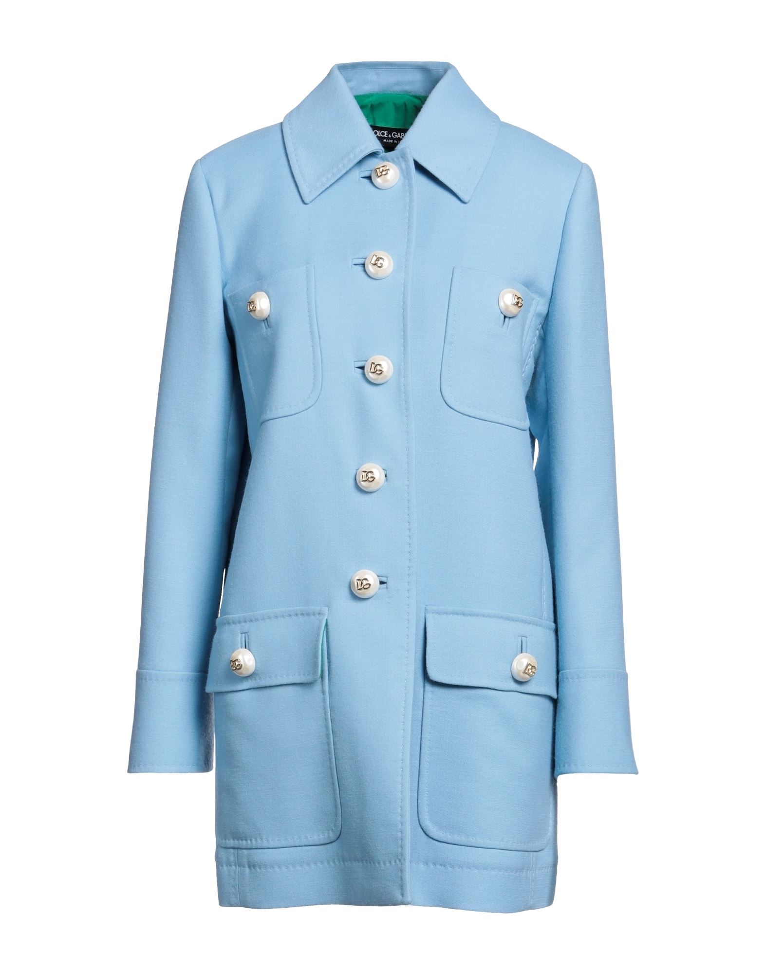 Dolce & Gabbana Woman Coat Sky Blue Size 10 Wool