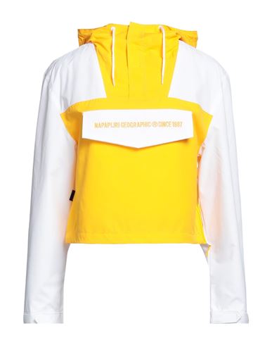 Napapijri Woman Jacket Yellow Size Xs Polyamide