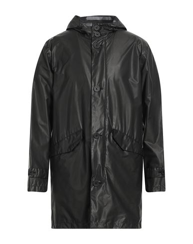 Herno Man Overcoat Black Size 46 Ptfe - Polytetrafluoroethylene