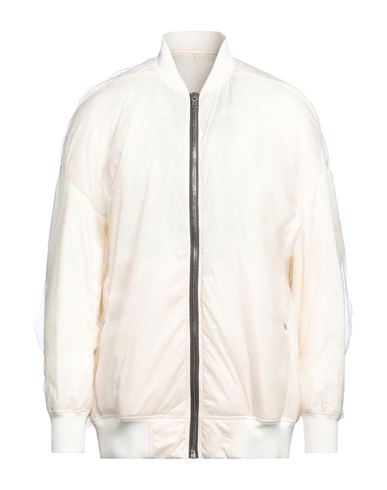 Rick Owens Man Jacket Cream Size 40 Polyester, Viscose In White