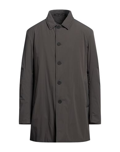 Esemplare Man Overcoat & Trench Coat Dark Brown Size M Nylon, Elastane