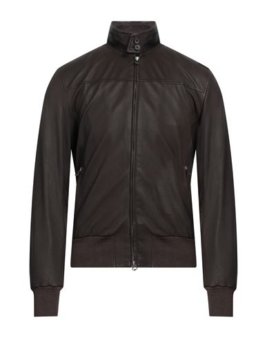 Stewart Man Jacket Dark Brown Size S Soft Leather