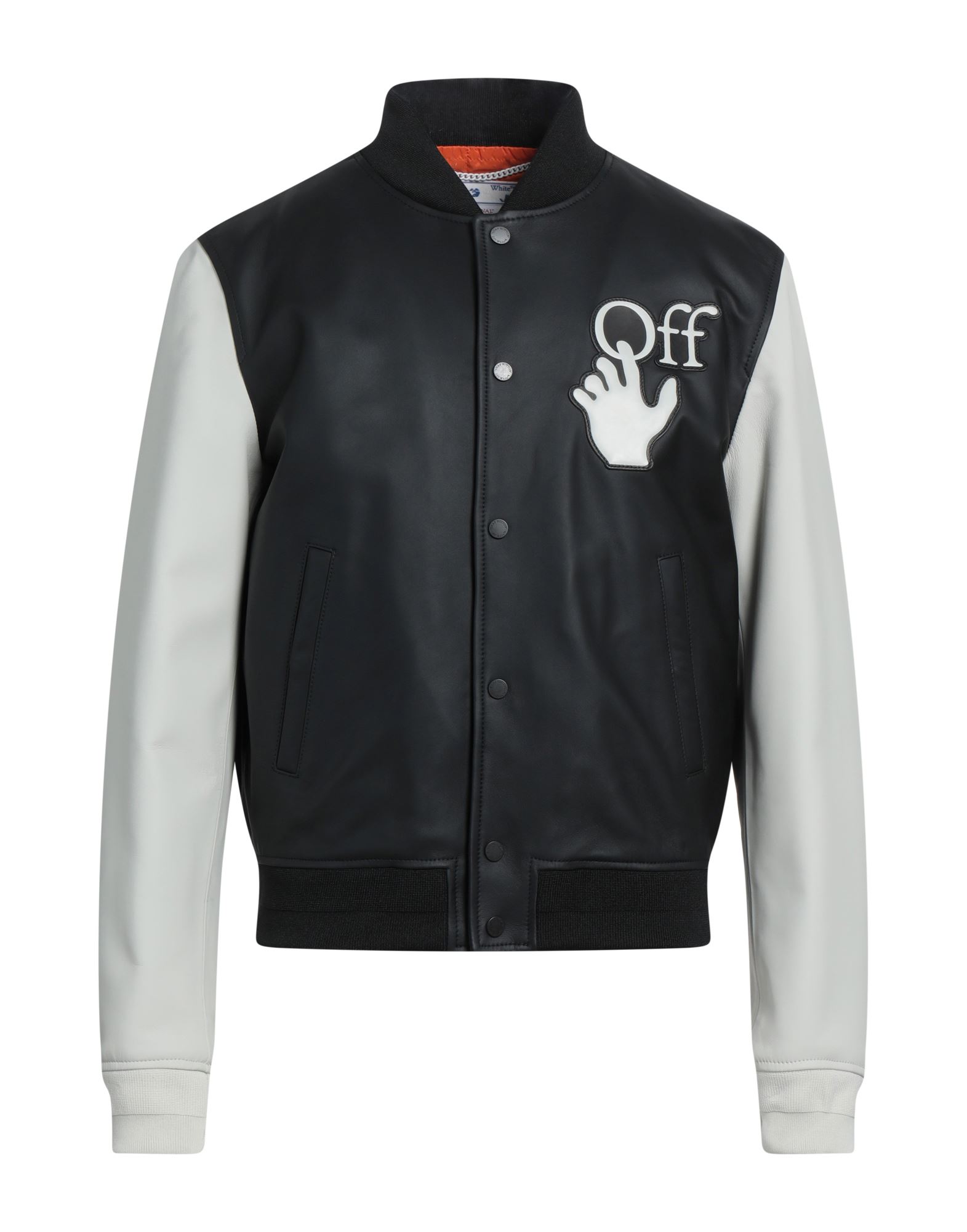 Off-white Man Jacket Black Size S Soft Leather