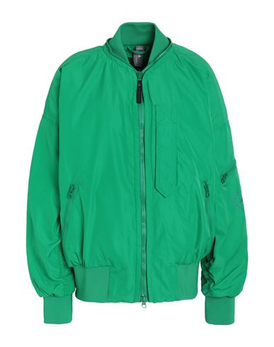 Shop Adidas By Stella Mccartney Sportswear Woven Bomber Woman Jacket Green Siz