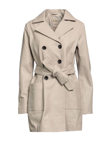 Andrea D'amico Woman Coat Light Grey Size 10 Soft Leather
