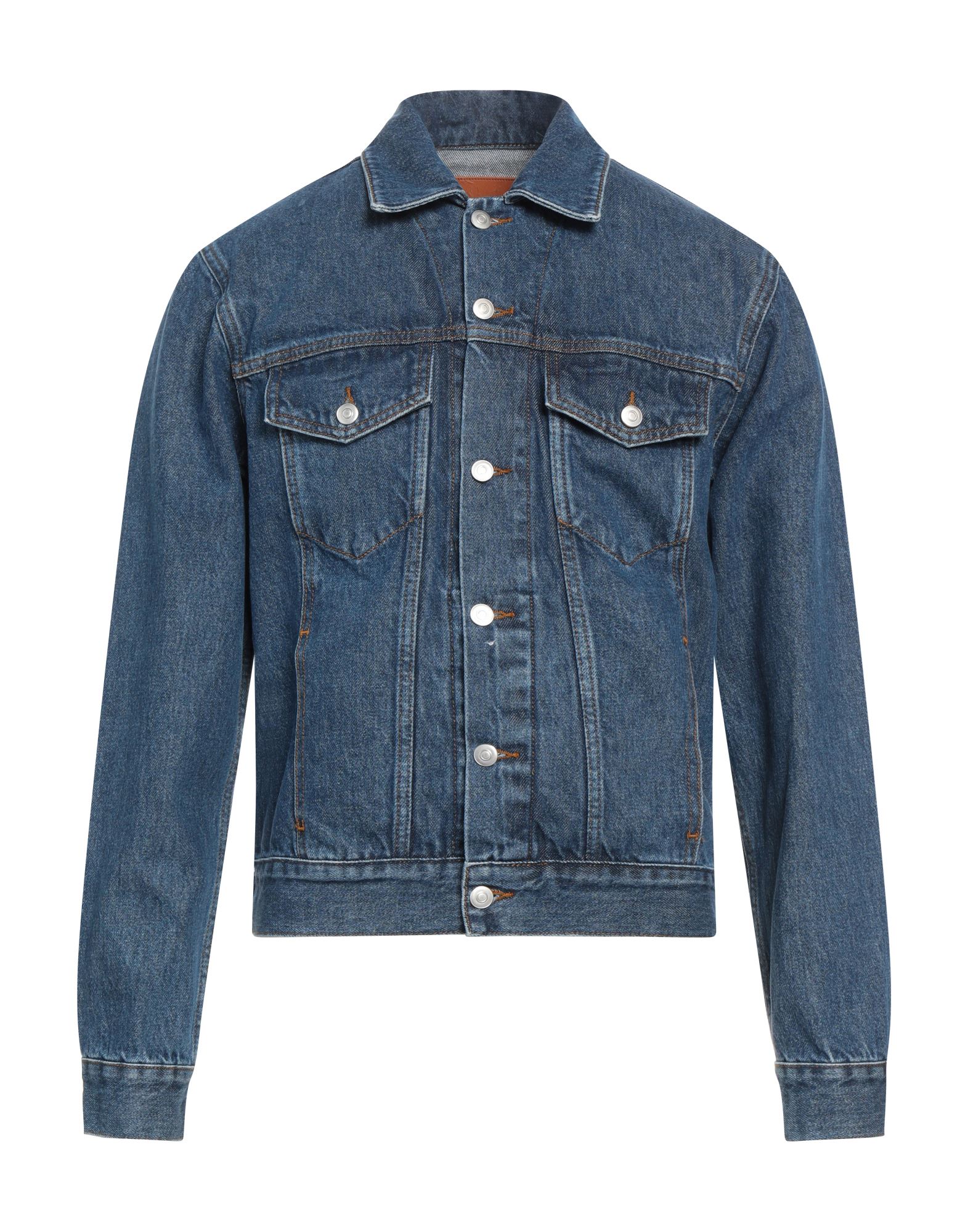 Sandro Mens Blue Vintage Denim Regular-fit Denim Jacket S