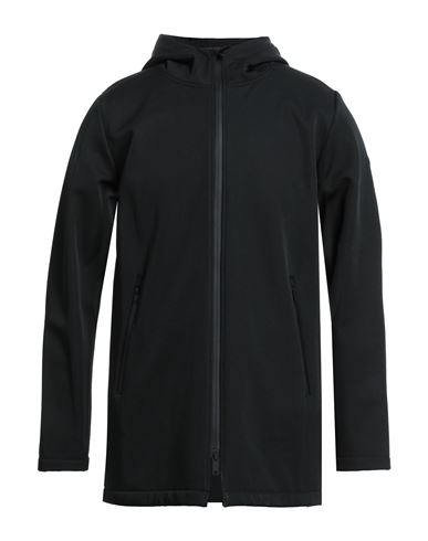 Shop Homeward Clothes Man Overcoat & Trench Coat Black Size Xxl Polyester, Elastane