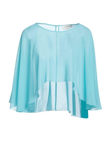 Anna Molinari Woman Cape Turquoise Size 4 Polyester In Blue