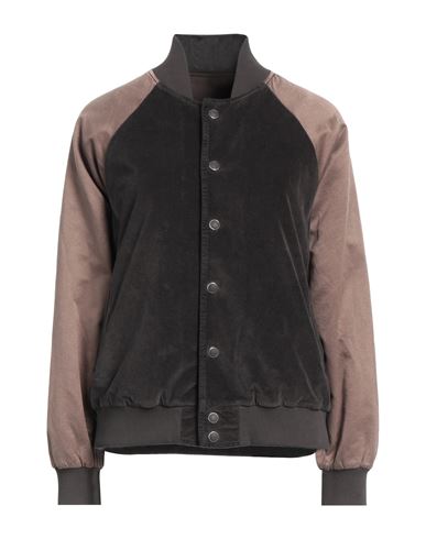 European Culture Woman Jacket Dark Brown Size Xl Cotton, Viscose, Silk, Lycra