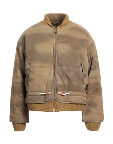 Diesel Man Jacket Military Green Size M Cotton, Acrylic, Wool, Elastane