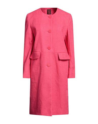 Stefanel Woman Coat Fuchsia Size 4 Cotton In Pink