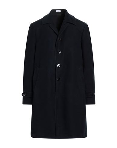 Shop Boglioli Man Coat Midnight Blue Size 46 Cotton