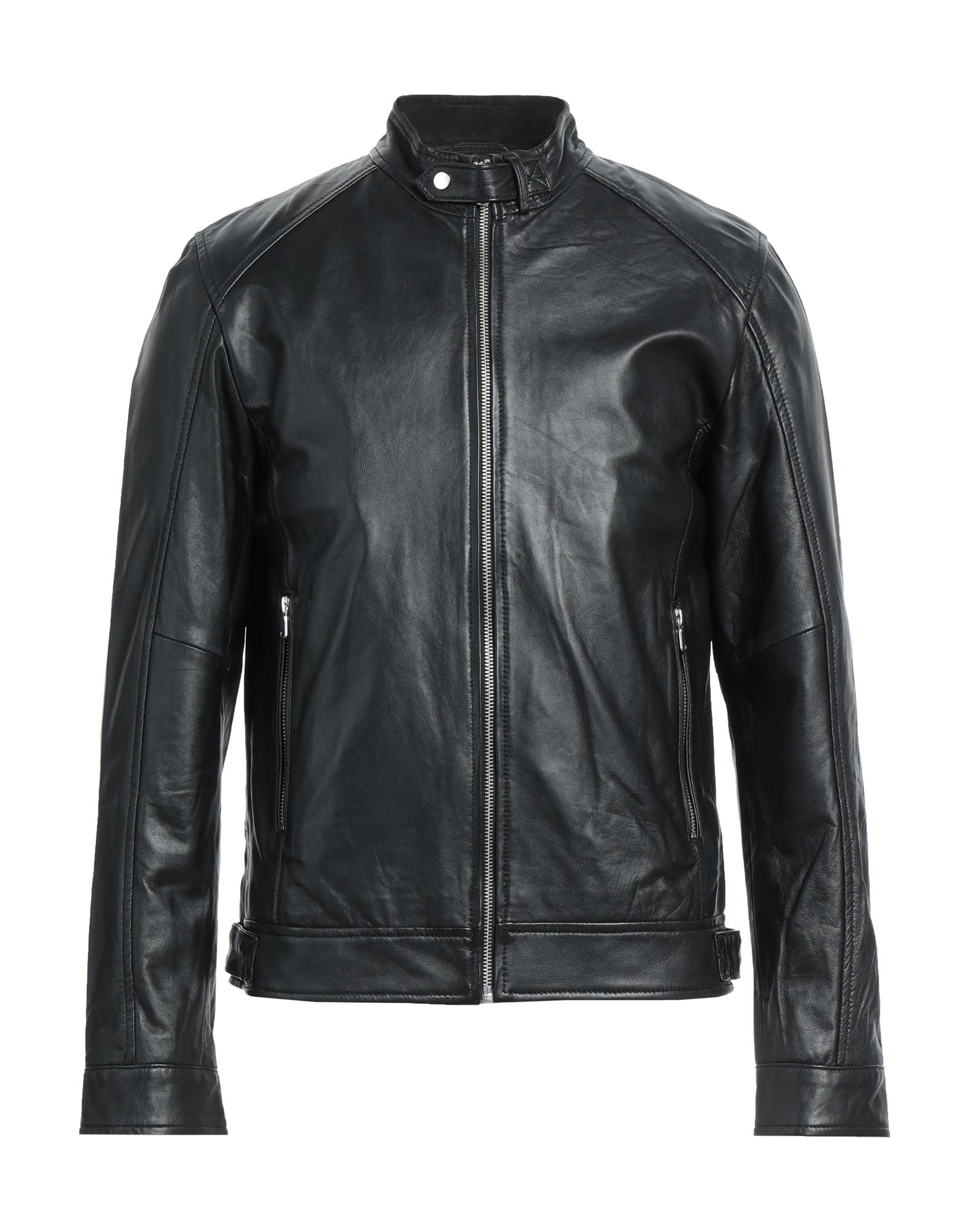 Andrea D'amico Man Jacket Black Size 42 Leather