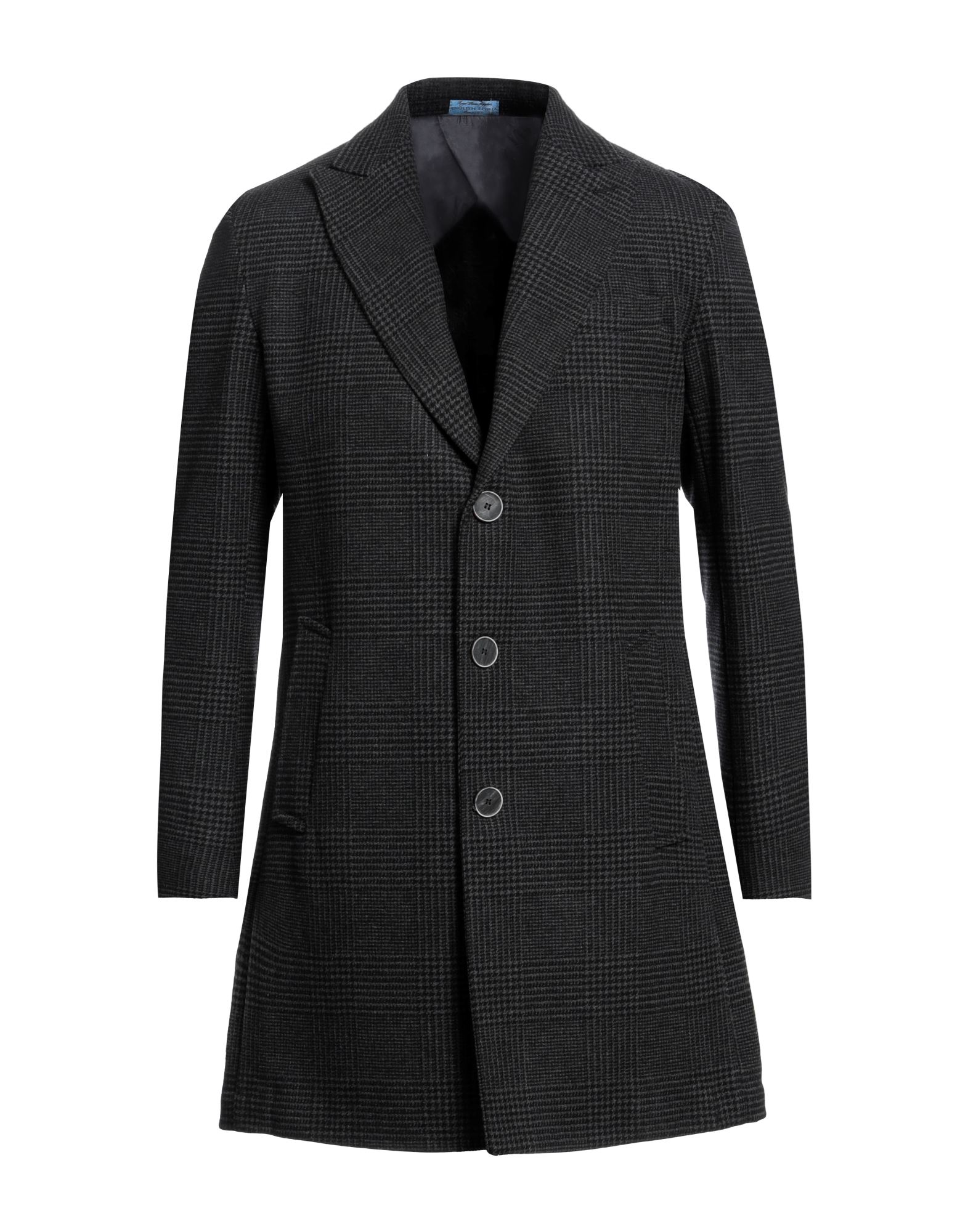 Herman & Sons Man Coat Steel Grey Size 44 Polyester, Viscose, Wool