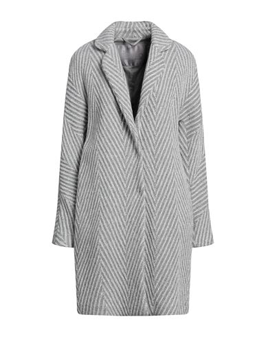 Herno Woman Coat Grey Size 8 Virgin Wool, Polyester, Polyamide