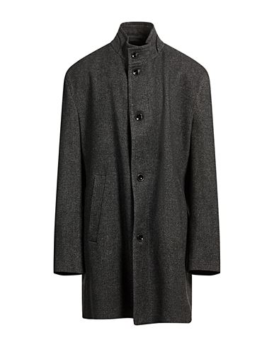 Bugatti Man Coat Charcoal Size 48 Acrylic, Polyester, Wool In Black