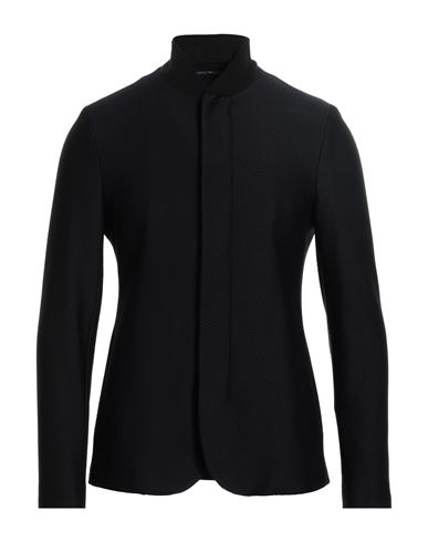 Emporio Armani Man Jacket Black Size 40 Polyamide, Elastane, Virgin Wool, Acrylic