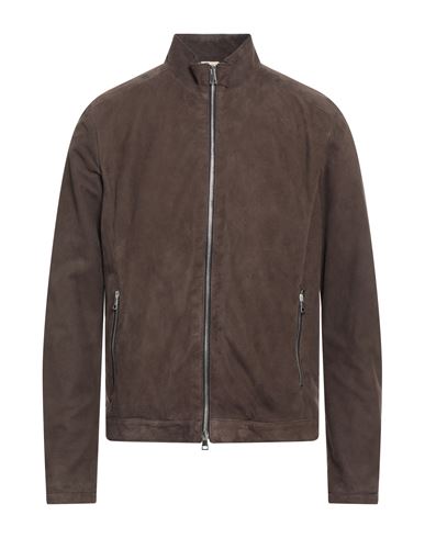 Delan Man Jacket Dark Brown Size 36 Ovine Leather