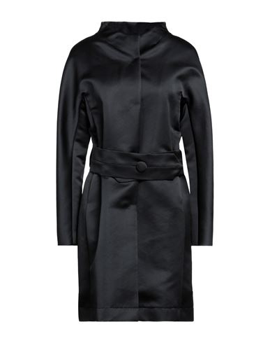 Herno Woman Overcoat Black Size 10 Polyethylene