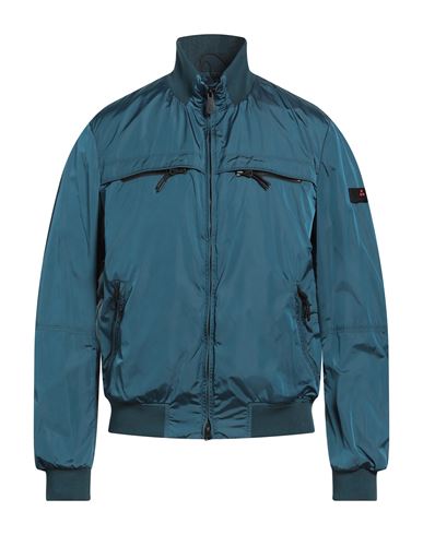 Peuterey Man Jacket Deep Teal Size L Polyamide In Blue