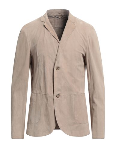 Desa 1972 Man Overcoat Sand Size 44 Soft Leather In Beige | ModeSens