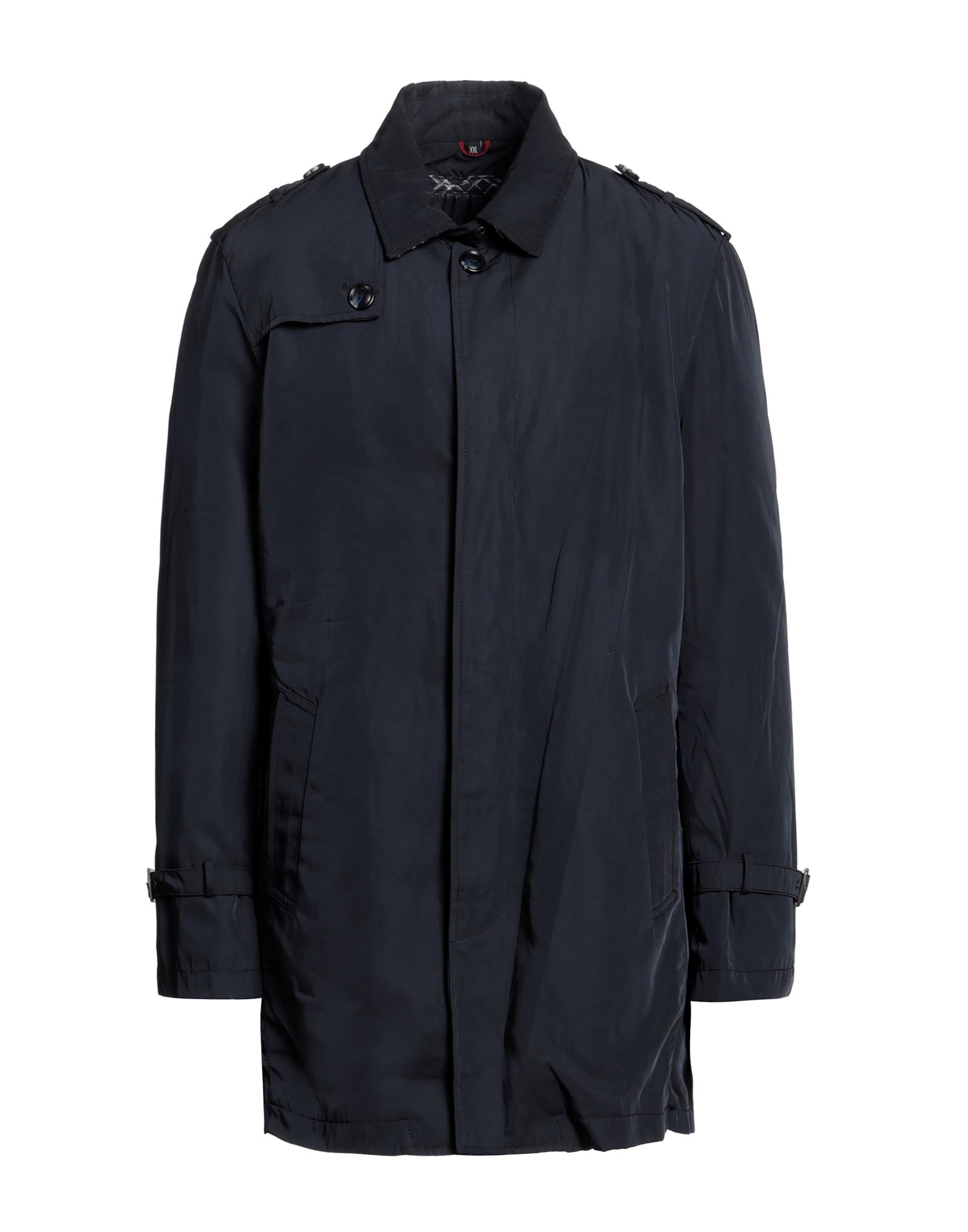 Alessandro Dell'acqua Man Overcoat Midnight Blue Size 3xl Polyester