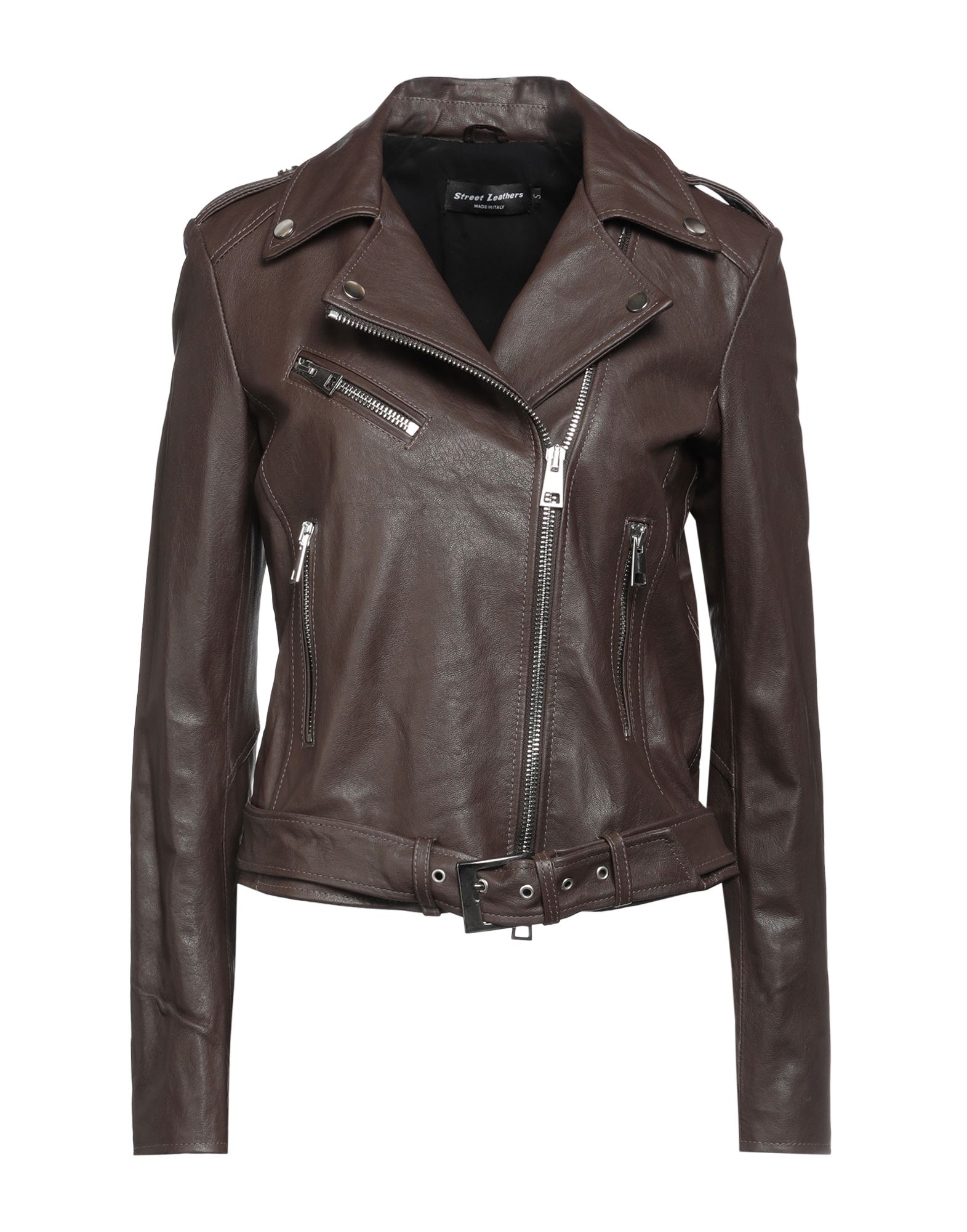 STREET LEATHERS STREET LEATHERS WOMAN JACKET DARK BROWN SIZE S SOFT LEATHER