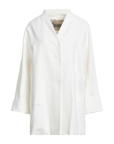 Herno Woman Overcoat White Size 6 Cotton