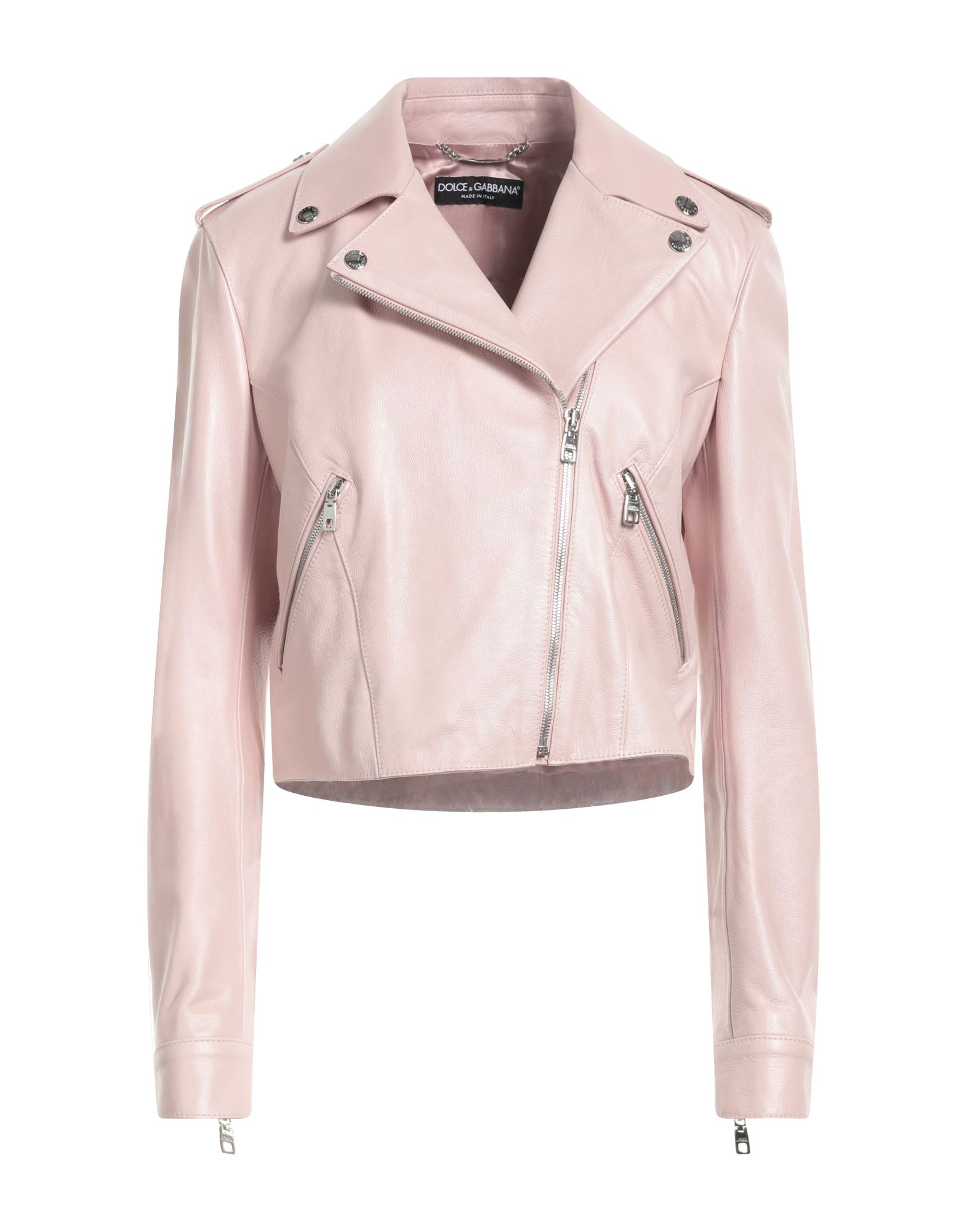 Dolce & Gabbana Woman Jacket Light Pink Size 4 Bull Skin