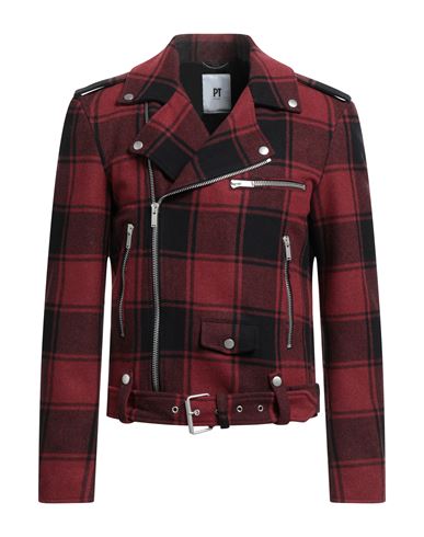 Pt Torino Man Jacket Garnet Size 42 Virgin Wool In Red