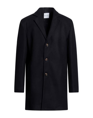 Exte Man Coat Midnight Blue Size 42 Polyester, Wool, Viscose