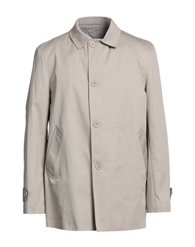 D Style D-style Man Overcoat & Trench Coat Beige Size 44 Cotton, Lycra