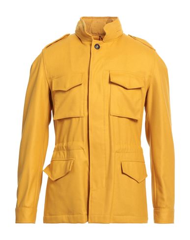 Barba Napoli Man Jacket Ocher Size 38 Wool In Yellow