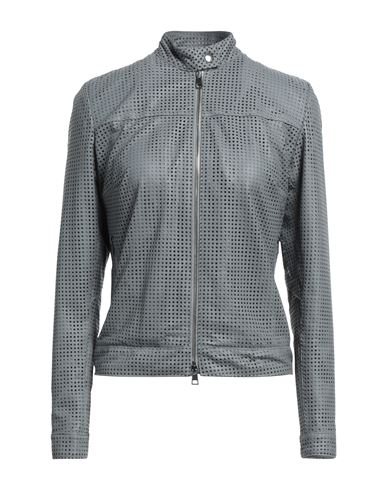Giorgio Brato Woman Jacket Grey Size 4 Soft Leather