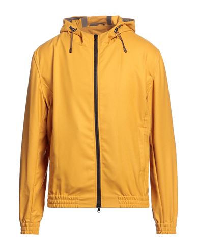 Barba Napoli Man Jacket Ocher Size 44 Virgin Wool In Yellow