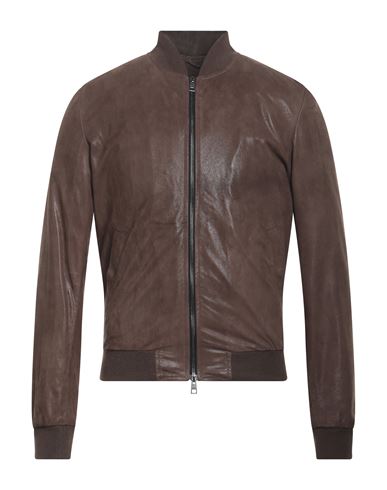 Dacute Man Jacket Brown Size 46 Ovine Leather