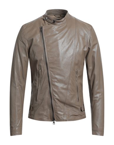 Dacute Man Jacket Dove Grey Size 36 Ovine Leather