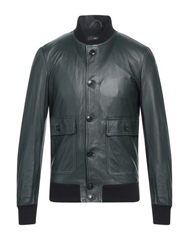 Dacute Man Jacket Dark Green Size 36 Ovine Leather