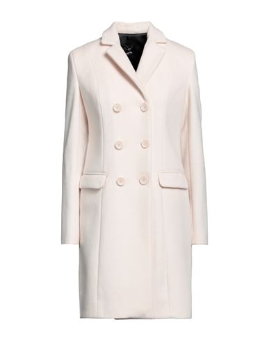 Hanita Woman Coat Cream Size 4 Polyester, Viscose In White