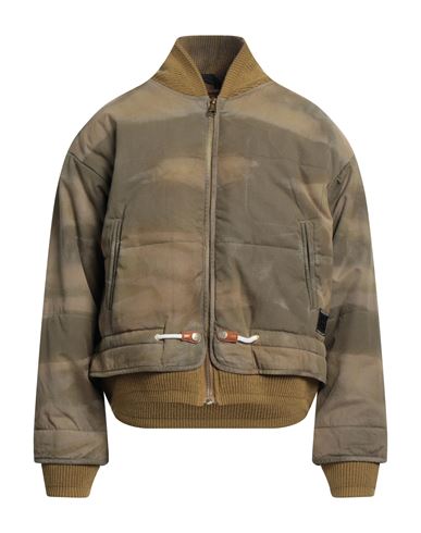 Diesel Man Jacket Military Green Size Xs Cotton, Acrylic, Wool, Elastane