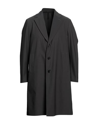 Harris Wharf London Man Overcoat Lead Size 38 Polyester In Grey