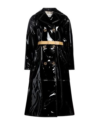 Tory Burch Woman Coat Black Size 10 Lambskin, Polyester
