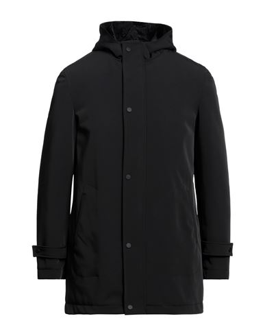 Stilosophy Man Coat Black Size 44 Polyester, Elastane