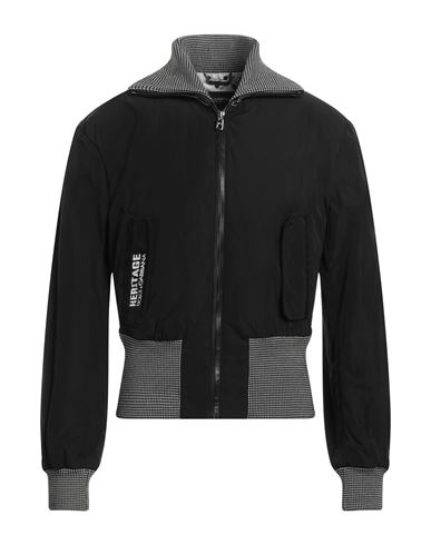 Dolce & Gabbana Man Jacket Black Size 46 Polyester, Lambskin, Cotton, Elastane