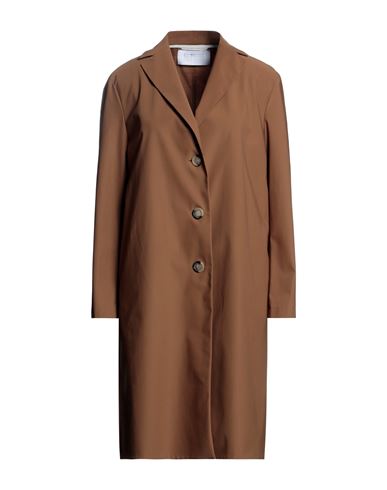 Harris Wharf London Woman Overcoat Brown Size 8 Polyester