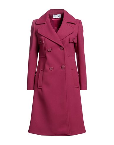 Virna Drò® Virna Drò Woman Coat Garnet Size 10 Polyester, Polyurethane, Elastane In Red