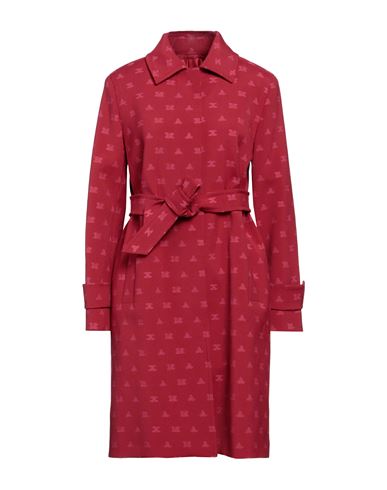 Max Mara Woman Overcoat & Trench Coat Red Size 8 Polyester, Cotton, Elastane