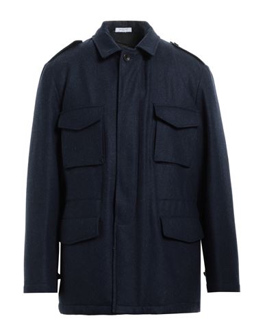 Boglioli Man Suit Jacket Midnight Blue Size 44 Wool, Cotton