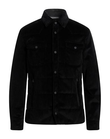 Canali Man Jacket Black Size 38 Cotton